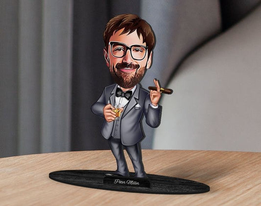Texedo Suite Caricature Sculpture