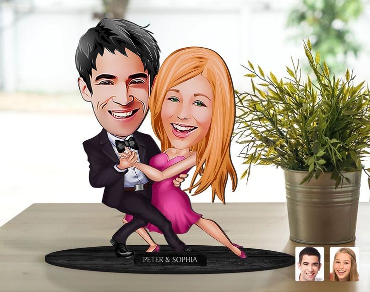Dancing Couble Caricature Sculpture