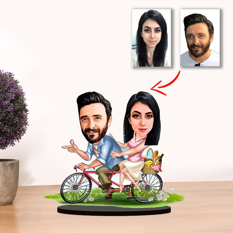 Spring Bicycle Caricature Sculpture