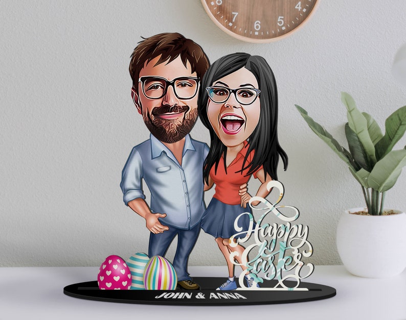 Happy Easter Caricature Sculpture