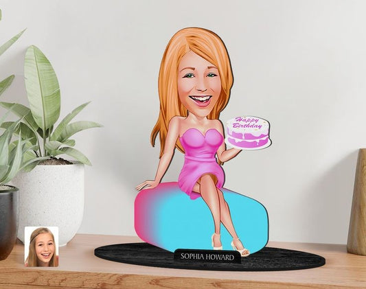 Birthday Girl Caricature Sculpture