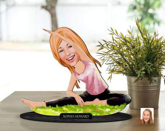 Yoga Caricature Sculpture