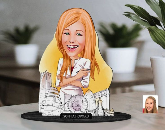 Female Caricature Sculpture