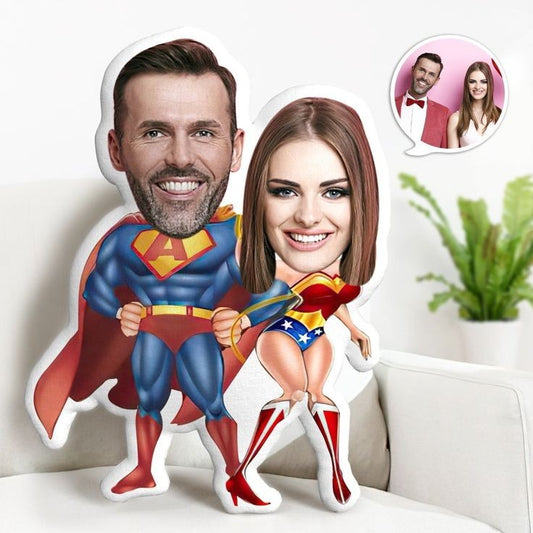 Super Couple Caricature Sculpture