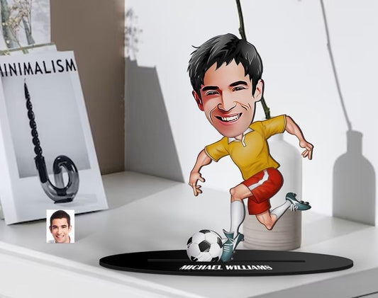 Football Player Caricature Sculpture