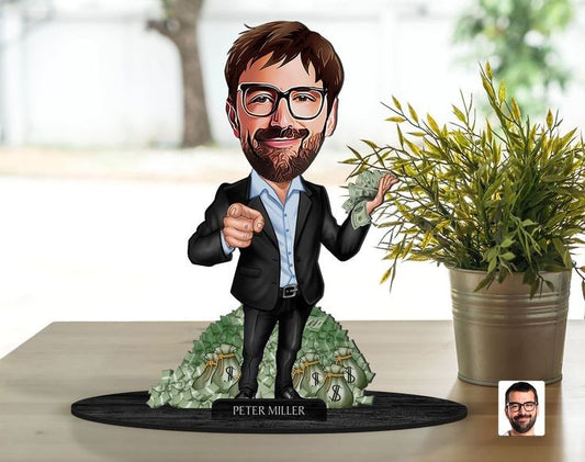 Business Man Caricature Sculpture