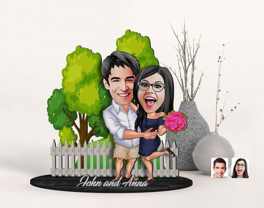 Couble Celebration Caricature Sculpture