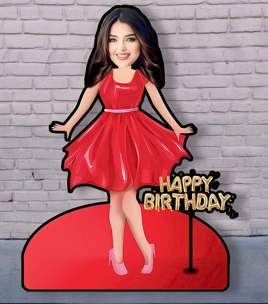 Birthday Red Caricature Sculpture