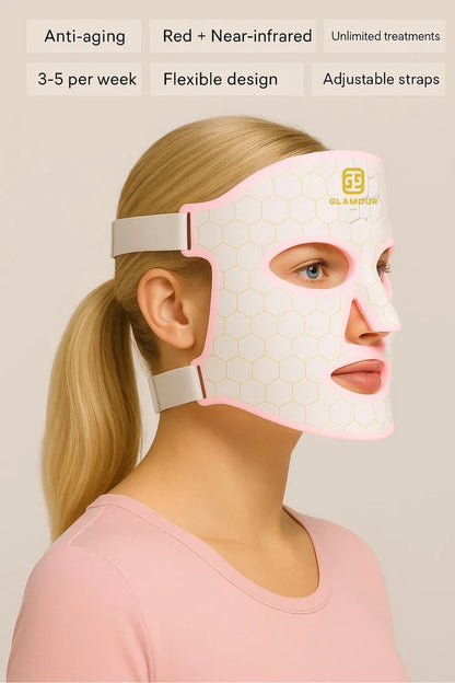 Glamour Luxe 7-Color LED Face Mask – Anti-Aging & Acne Light Therapy