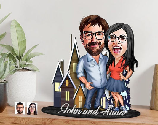 Home Couble Caricature Sculpture