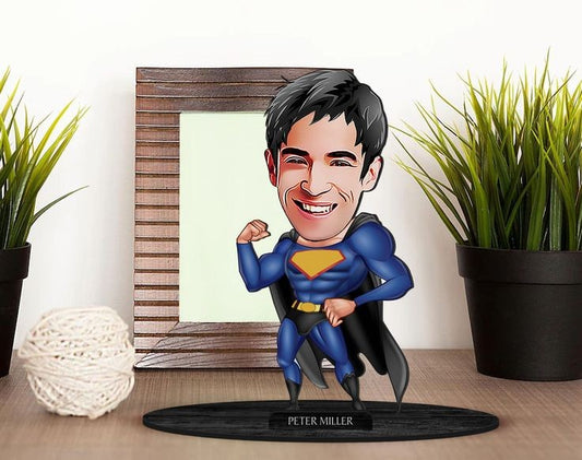 Superhero Caricature Sculpture