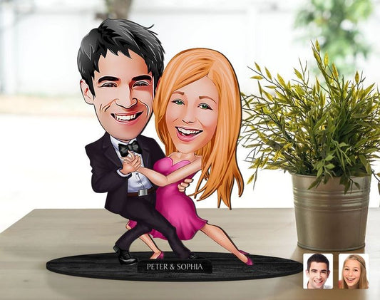 Dancing Couble  Caricature Sculpture