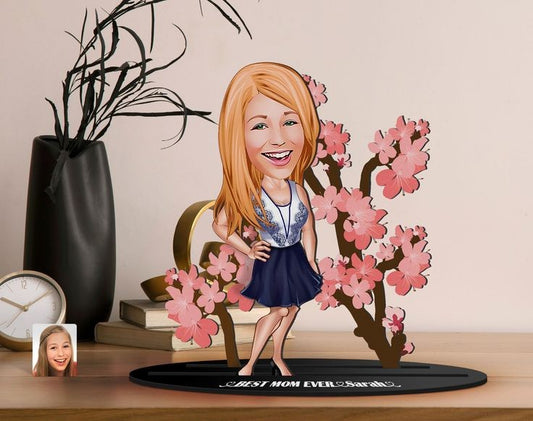 Female Gift Couble Caricature Sculpture