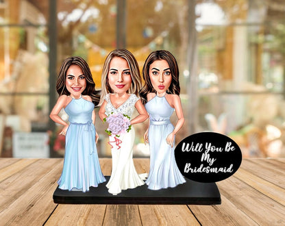 Bridesmaid Wishes  Caricature Sculpture