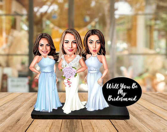 Bridesmaid Wishes  Caricature Sculpture