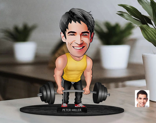 Weight Gym Caricature Sculpture