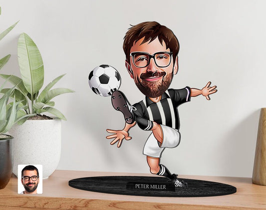 Soccer Ball Caricature Sculpture