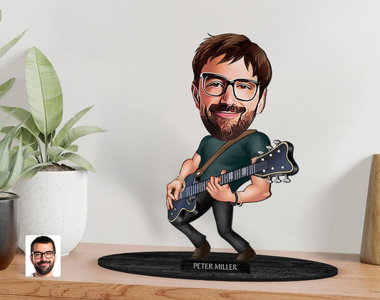 Guitar Player Caricature Sculpture