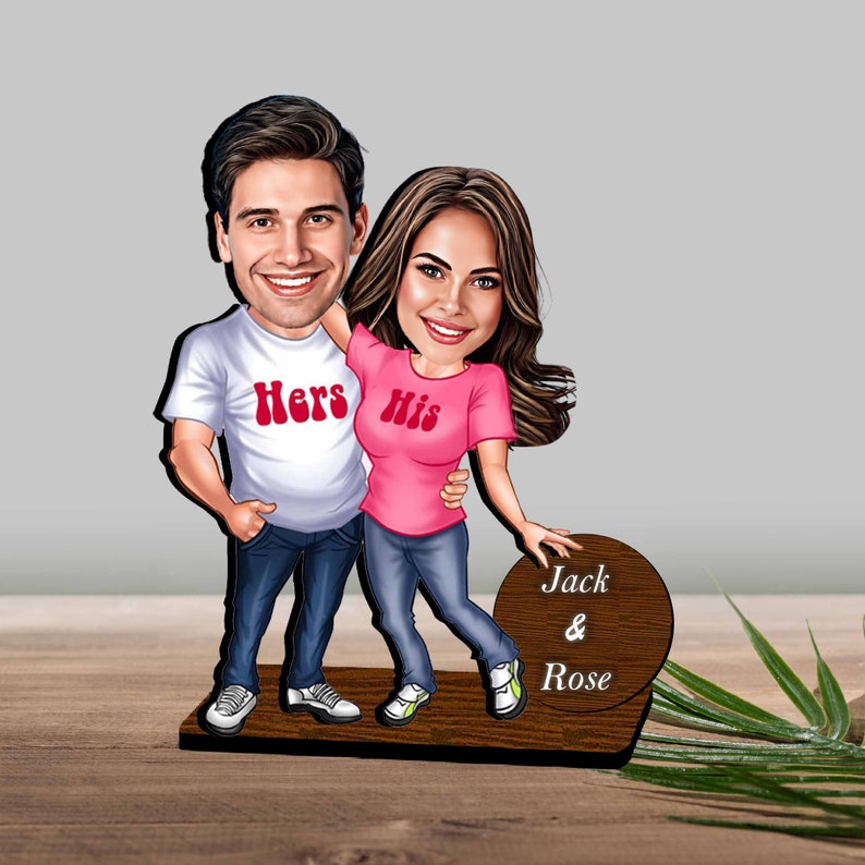 Her's His Caricature Sculpture