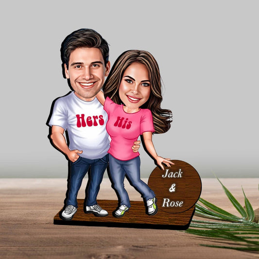 Her's His Caricature Sculpture