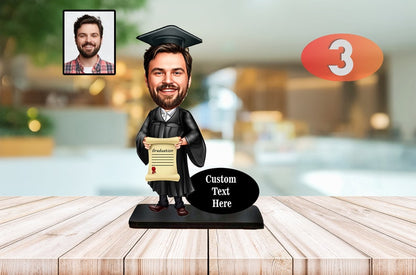 Graduation Male Caricature Sculpture