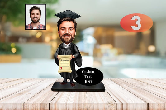 Graduation Male Caricature Sculpture
